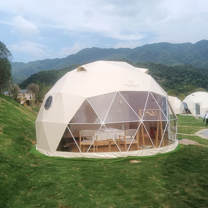 Custom Dome Tent for Glamping Hotels, Luxury Outdoor Pavilion, Starry Sky Roof, Resort-Style Tent for Tourist Attractions