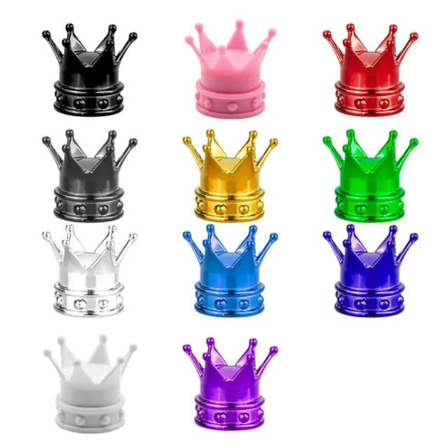 Car tire modification crown valve cap plastic electroplated copper core crown valve cap air pump