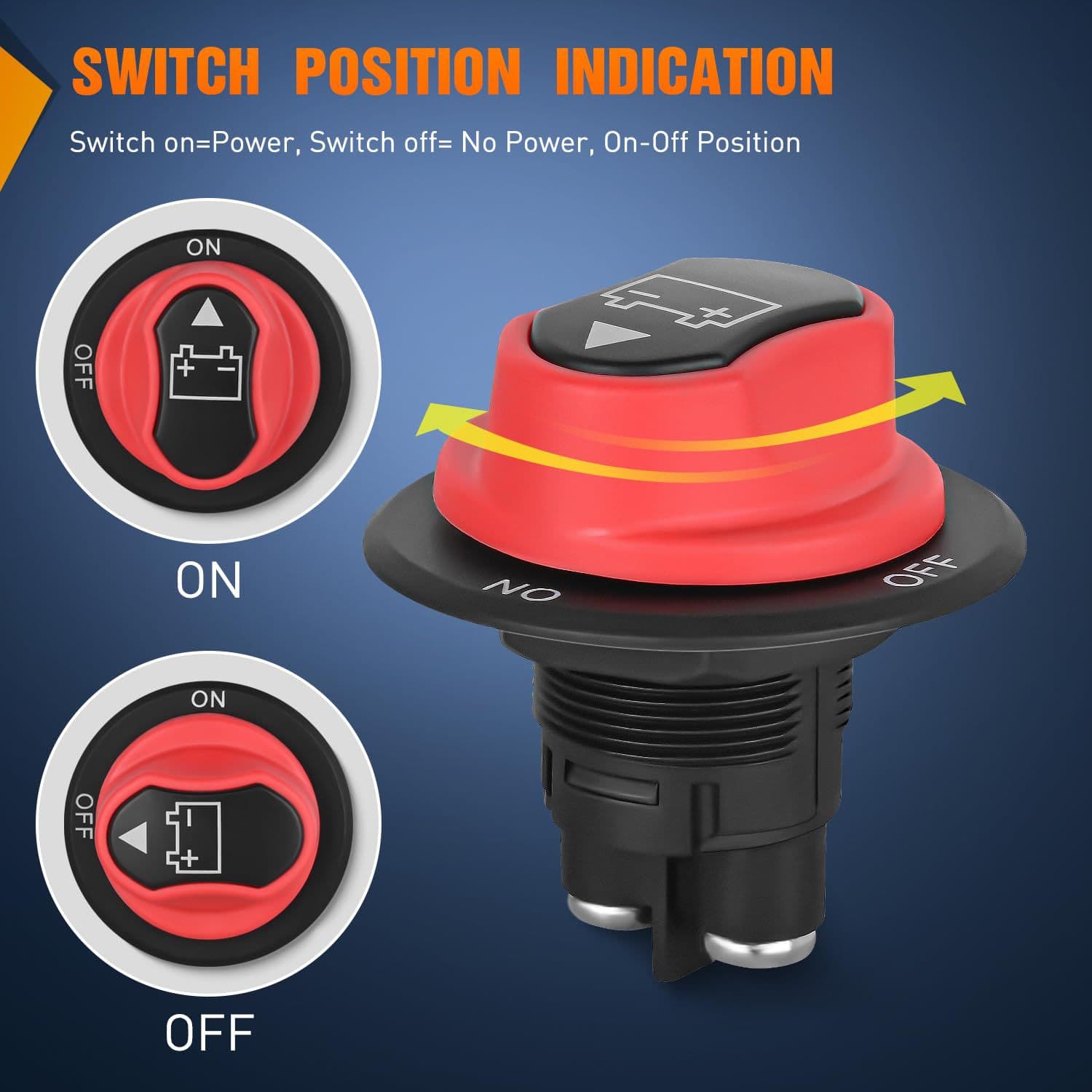 Battery switch car, RV, yacht modification switch 50A100A200A300A car high current switch