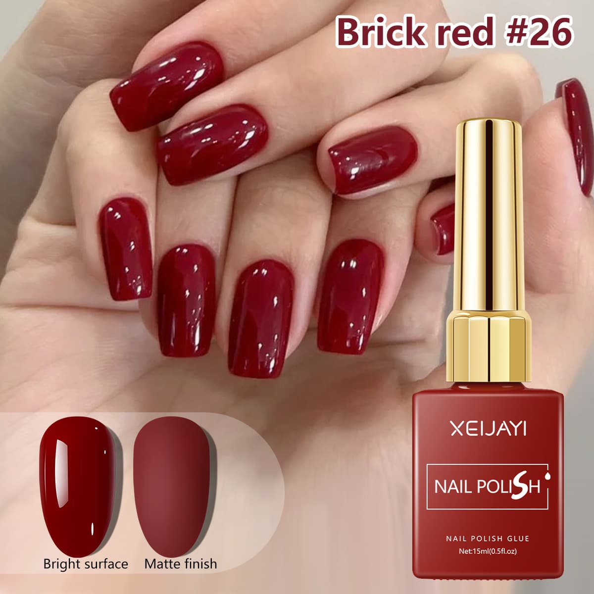 2024 Trending New Style Red Gel Whitening Nail Polish Strong and Long-Lasting Nail Glue Exclusive for Nail Salons