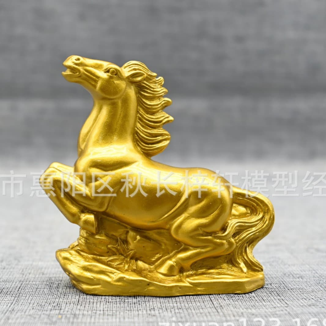 Zodiac Horse Ornament Office Living Room New Year Gift Desktop Decoration Auspicious Car Figurine Success Wine Cabinet