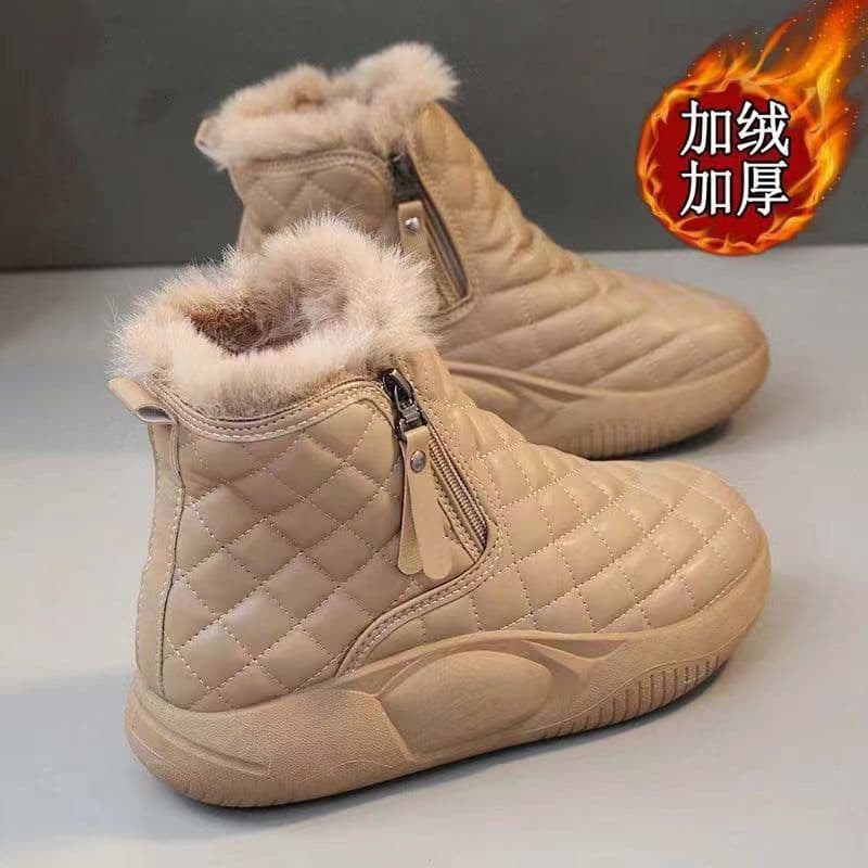 Women's Snow Boots 2024 New Winter Shoes, Versatile Sports Anti-slip Cotton Shoes, Fleece-lined Thickened Stylish Warm Shoes