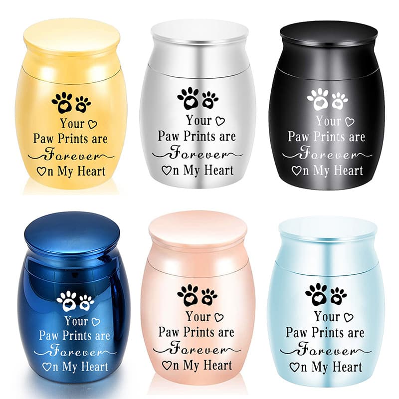 Wish Hot Seller Metal Pet Urn, Small Animal Ashes Storage for Cats and Dogs