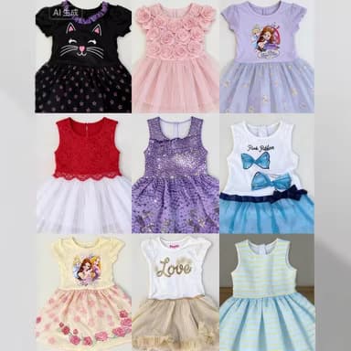 [2026 Cross-Border Hot Seller] Patpat Children's Clothing Original Factory - Most Complete Kids' Princess Dresses Mixed Styles Wholesale