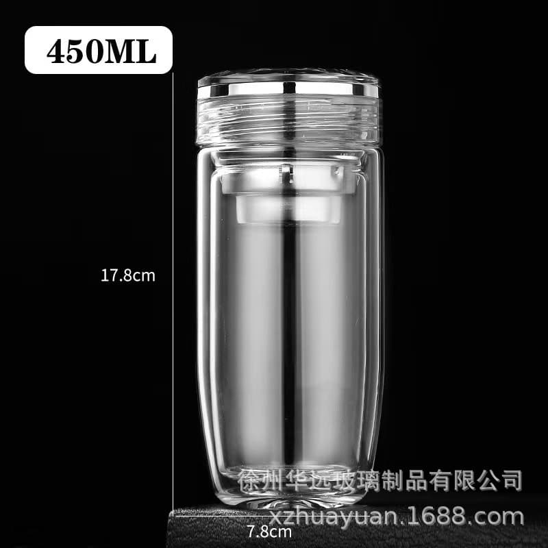 Premium Crystal Glass Cup Business Car Tea Cup with Tea-Water Separation, High Borosilicate Glass Goose Egg Cup, Gift Drop Shipping