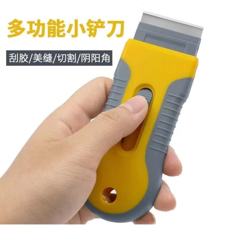 Automotive Glue Removal Scraper, Glass Cleaning Tool, Telescopic Multi-functional Film Application Scraper Tool with 10 Blades
