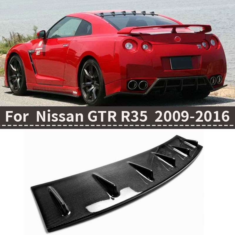 Real Carbon Fiber Roof Spoiler Shark Fin for Nissan GTR R35 2009-2016