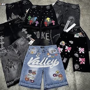 Men's denim shorts available, high quality men's denim shorts wholesale, mid-length shorts