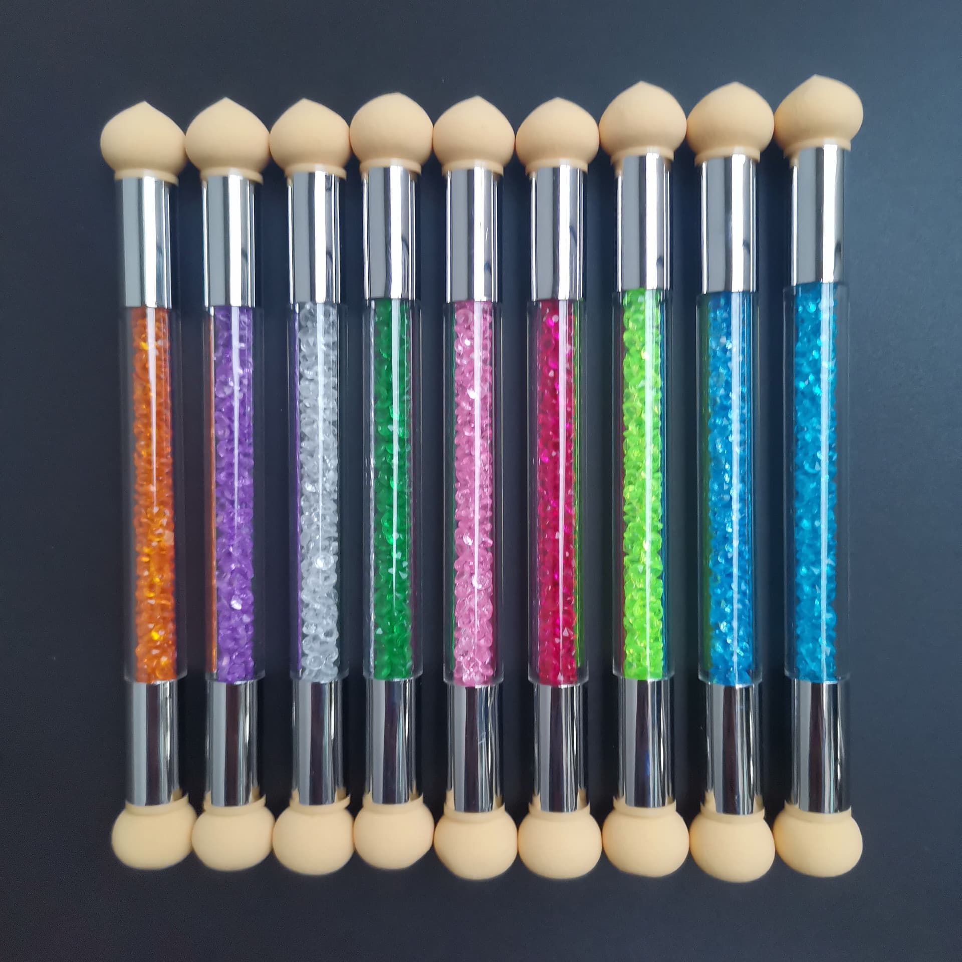 Nail Gradient Blending Pen Dual-Head Sponge Set Gradient Pen Nail Tool Stippling Pen Poke Pen