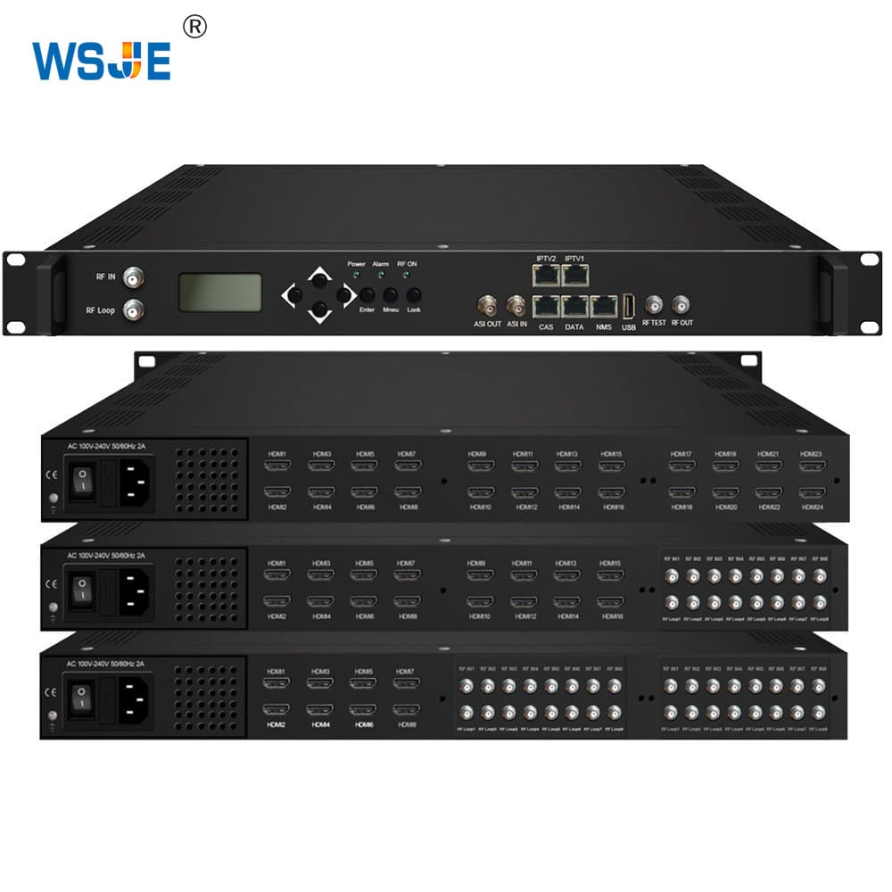 Hotel Digital TV IPTV System HDMI/DVBS2 to IP or RF DVBT/C ISDBT Modulator