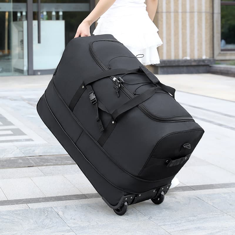 Cross-border Oxford cloth tug bag large-capacity foldable travel bag unisex one-shoulder diagonal luggage bag