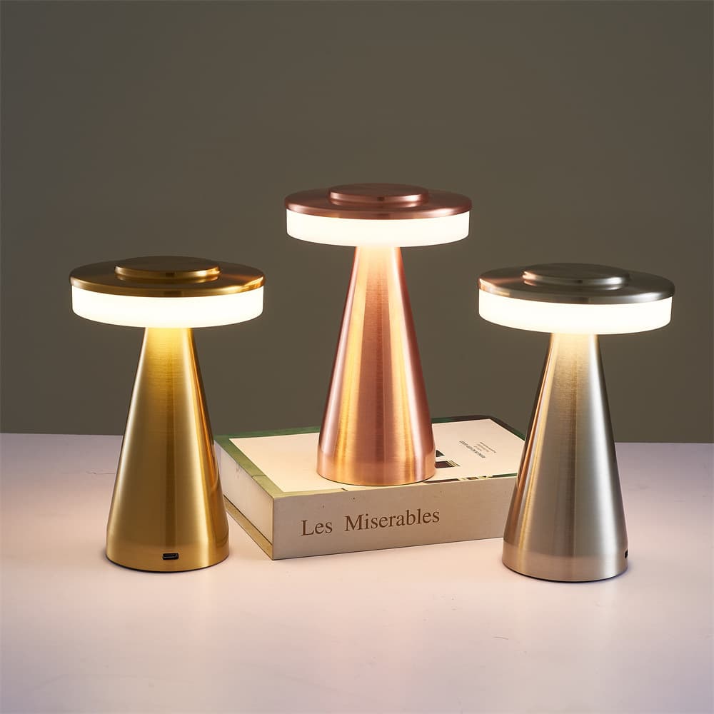 Cross-border metal rechargeable table lamp, creative dining table, hotel bar table lamp, outdoor USB night light, decorative table lamp