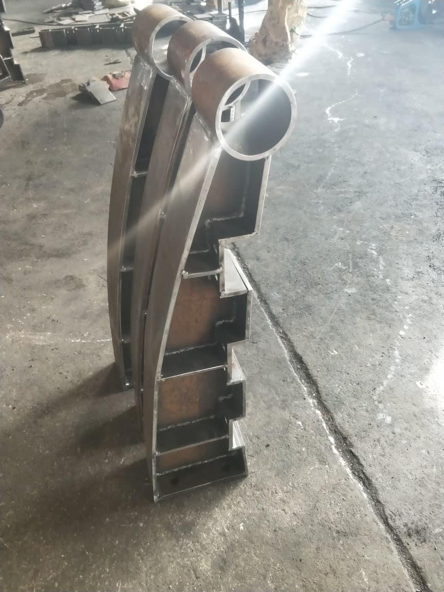 Bridge Anti-Collision Post Q235 Steel Plate Welded Protective Barrier Vehicle Pedestrian Isolation Project Anti-Collision Guardrail