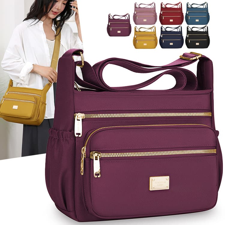 2024 New Nylon Shoulder Bag for Women Casual Crossbody Bag Middle-aged Mom Bag Nylon Fabric Multi-compartment Wholesale