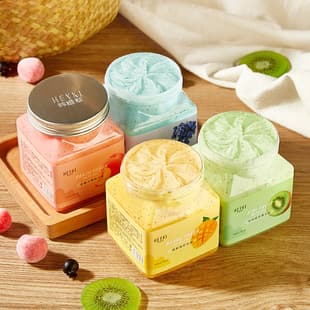 HEYXI Han Yuanxi Fruit Scented Bath Salt, Back, Foot, Hand Bath Salt, Body Scrub, Exfoliating Dead Skin