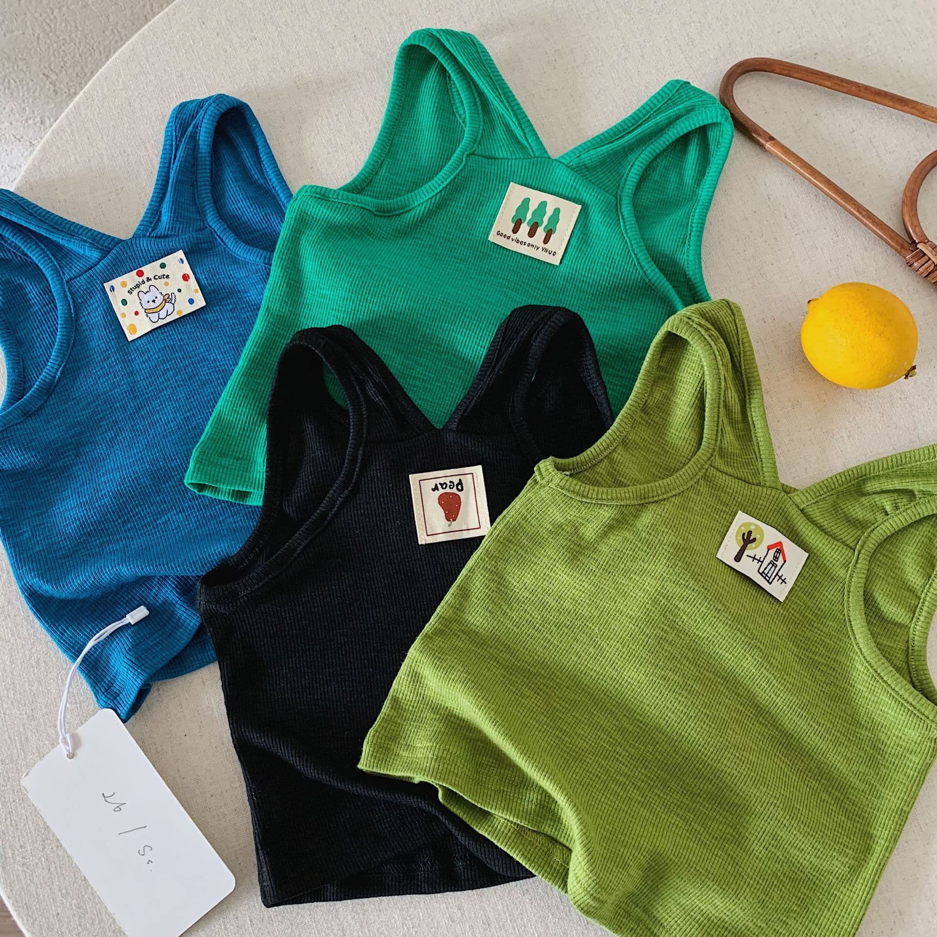 Children's Vest Summer New Products Girls KT Suspenders Bottoming Boys' Vests Tight, Fashionable and Cute Sleeveless Tops