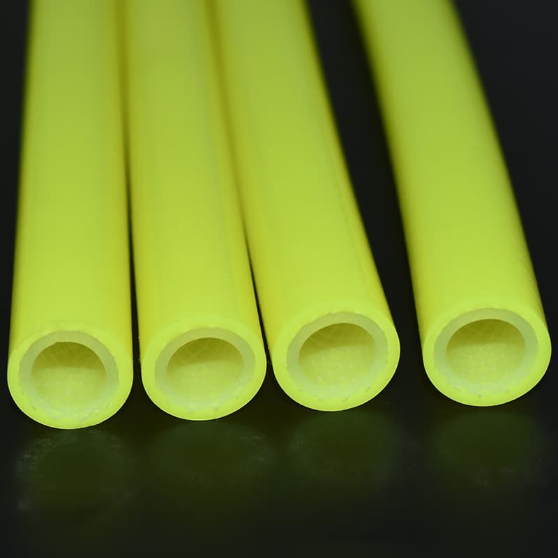 Fluorescent silicone braided tubing, reinforced high-pressure silicone tubing, heat-resistant and resilient braided tubing, factory direct sales.