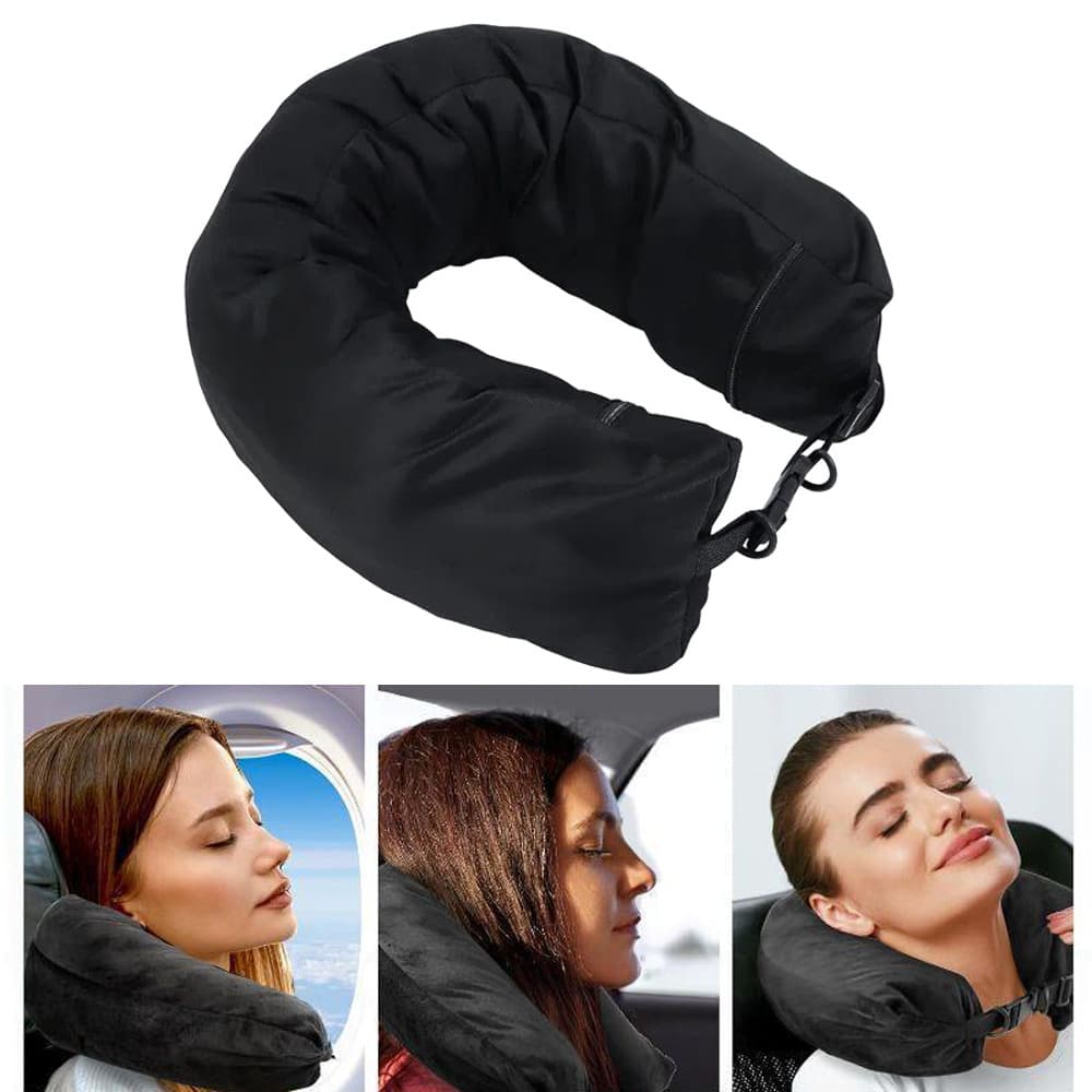 Cross-Border Storage Padded Clothing Travel U-Shaped Pillow Cervical Pillow Travel Pillow Neck Pillow Airplane Bag