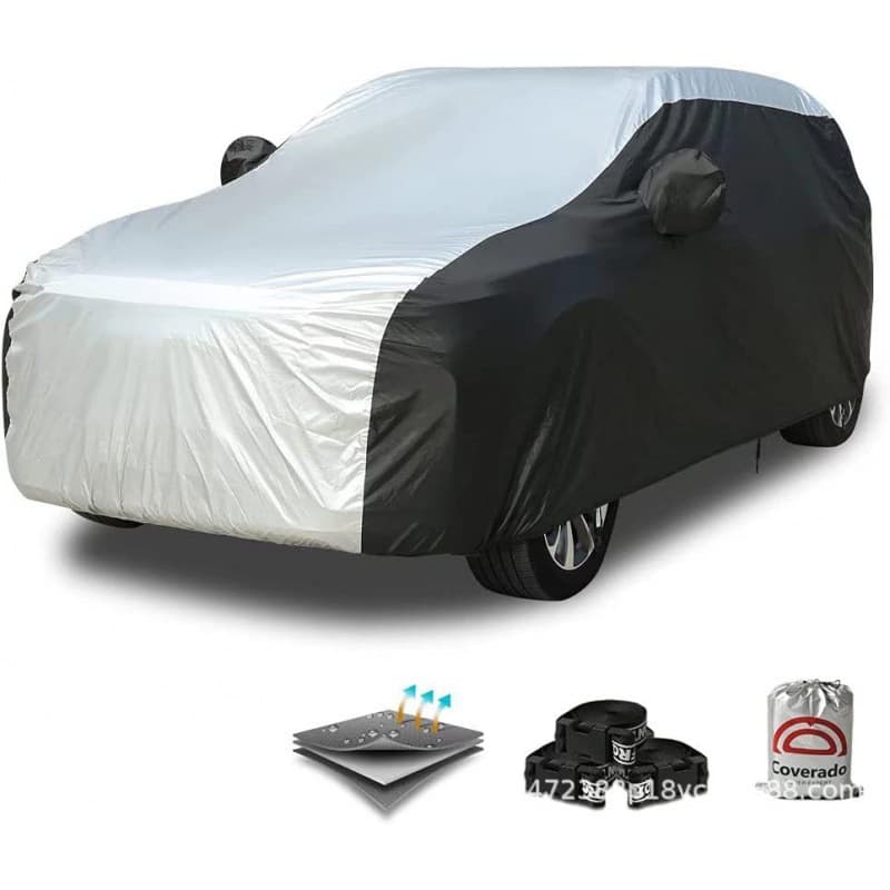 Cross-border Car Cover, Amazon Taffeta Long Reflective Strip Rainproof Heat Insulation Car Cover