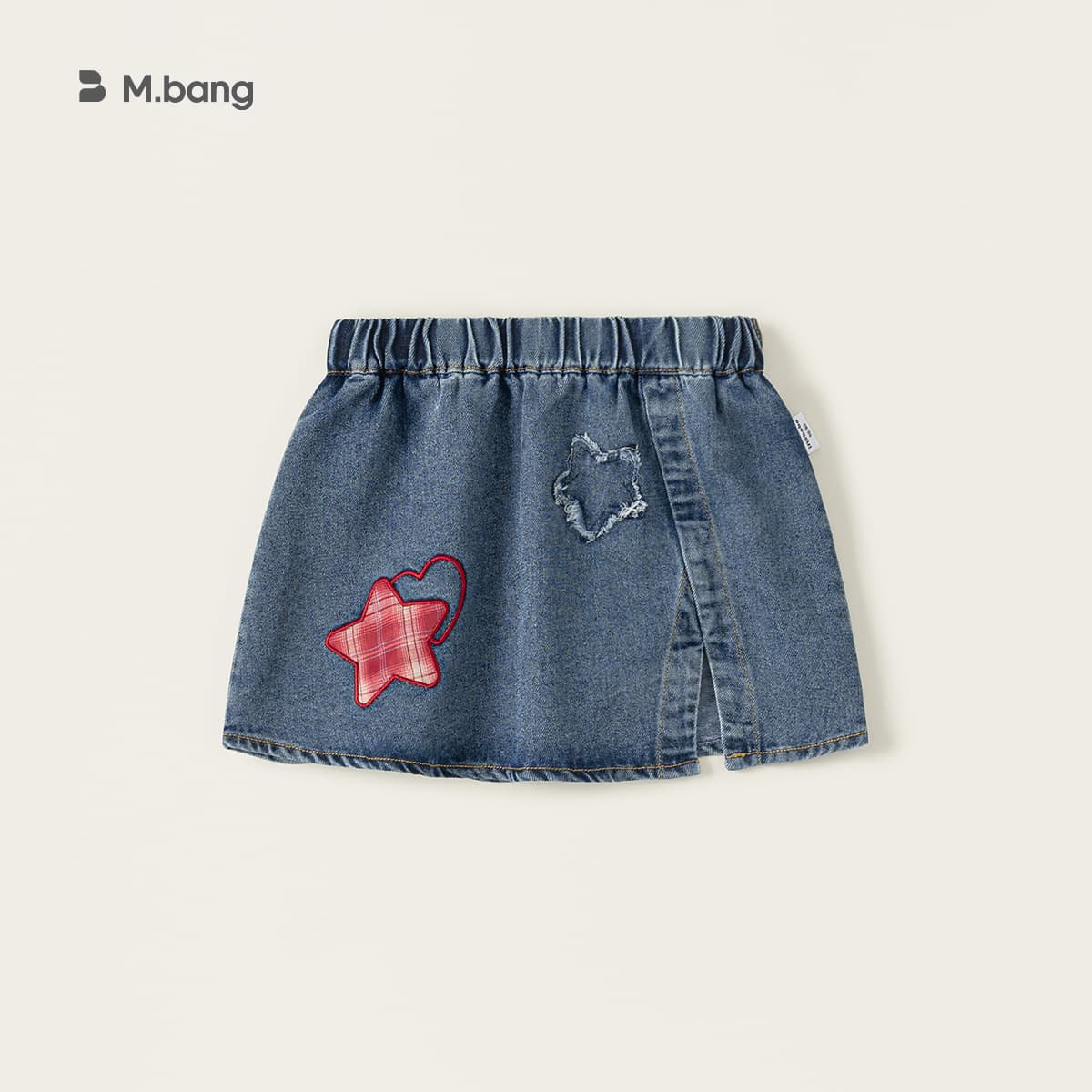 Bangxuan Girls' Skirt Five-Pointed Star Cute Toddler Denim Skirt Summer New Fashion Kids Clothing Children's Skirt