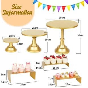 Cake Stand Tall Pedestal Tray Cake Plate Pastry Plate Metal Iron Cake Rack Wedding Tea Break Decoration Props Customizable