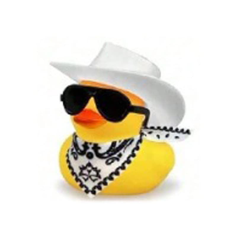 Western Cowboy Hat Yellow Duck Car Ornament with Scarf and Weapon Cross-border Amazon Temu Wholesale