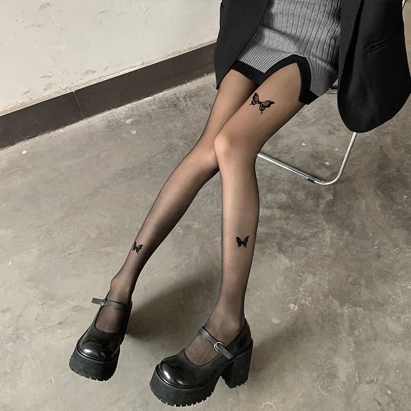 Polka Dot Black Pantyhose 0D Anti-Snag Sexy Black Spring Summer Ultra-Thin Sheer Skin-Tone Dot Tights