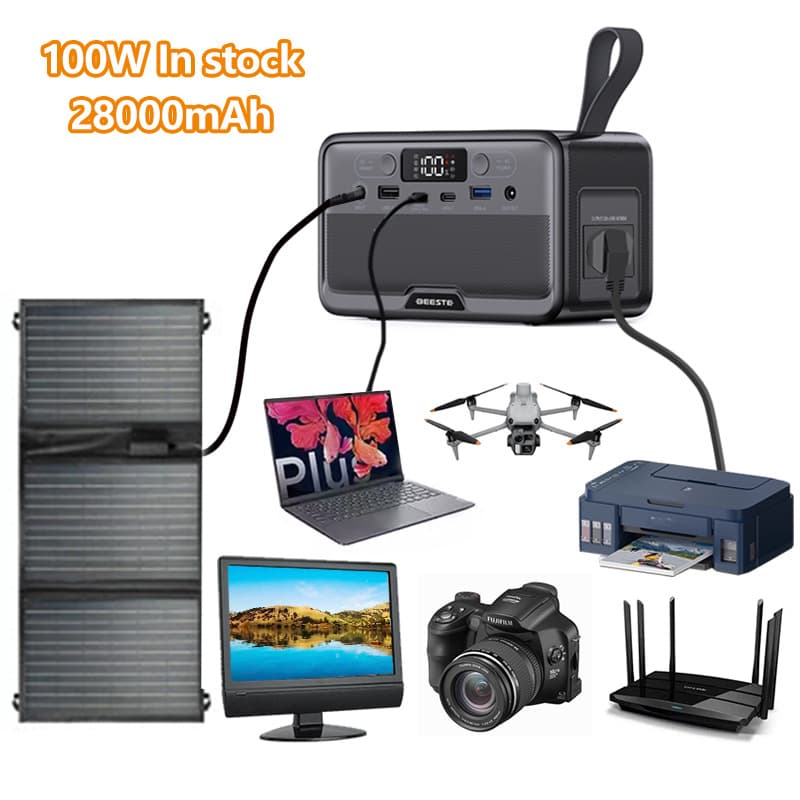 100W Fast Charging Portable Power Station USB-C PD SolarPowe