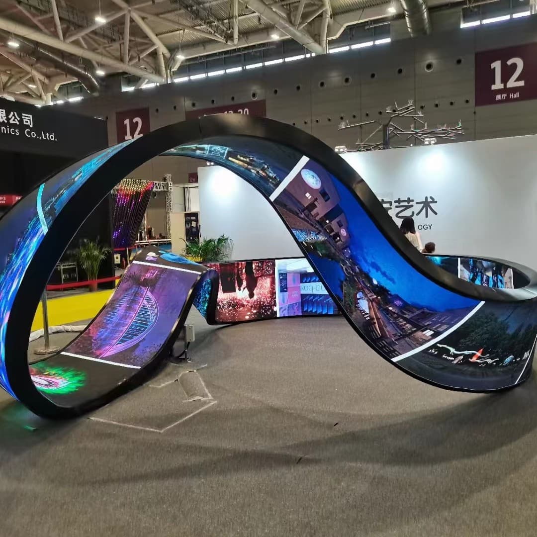 LED Flexible Display Manufacturer Cylindrical Spherical Cube Tree-shaped Screen Möbius Strip Creative Irregular LED Screen