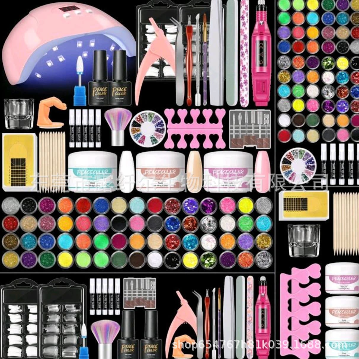 Beginner Nail Art Kit 42 Colors Nail Tool Set Nail Lamp Gel Polish Cross-border Amazon Nail Tools