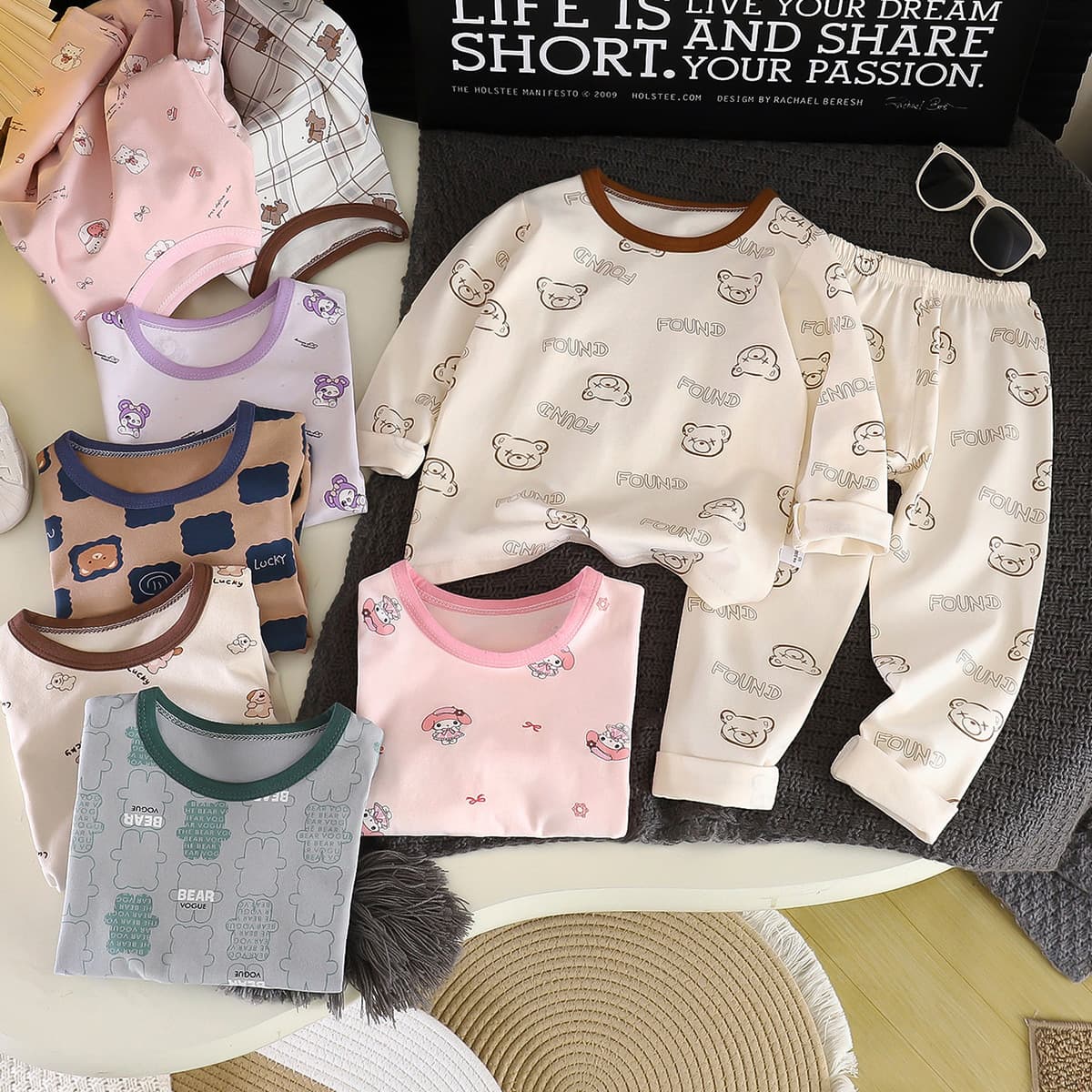 Autumn Winter Children's Underwear Set Baby Lycra Cotton Base Layer Pajamas Homewear for Boys and Girls