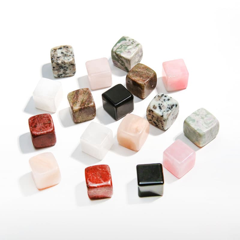 Cross-border colored whiskey ice stones square jade multi-color quick-freeze ice cubes household natural ice pellets bar-specific