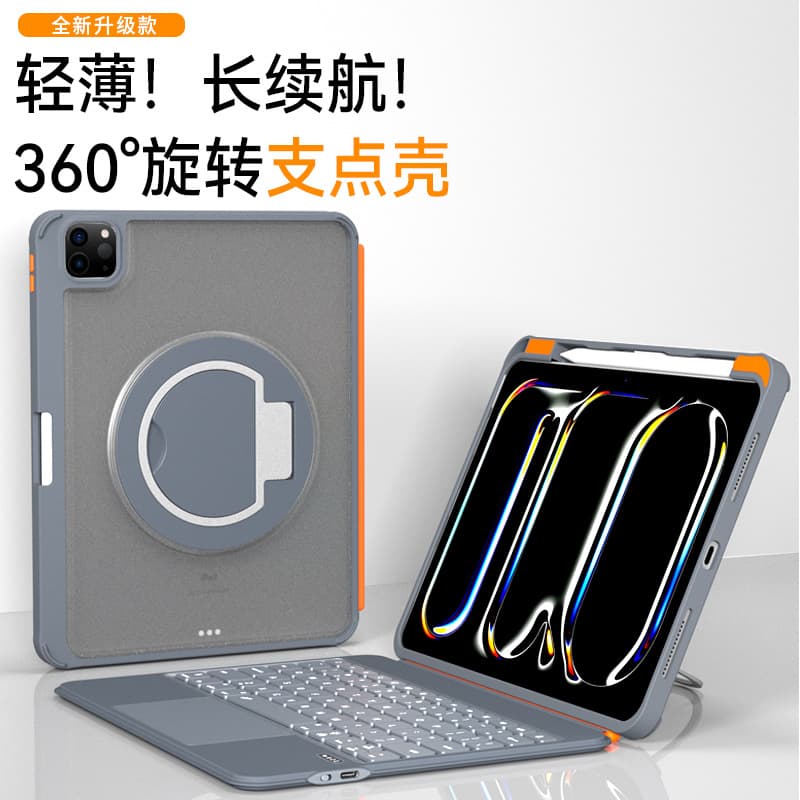 Shockproof Tablet Case for Apple iPad 11th Generation 11-Inch with Hand Strap, Magnetic Bluetooth Wireless Keyboard