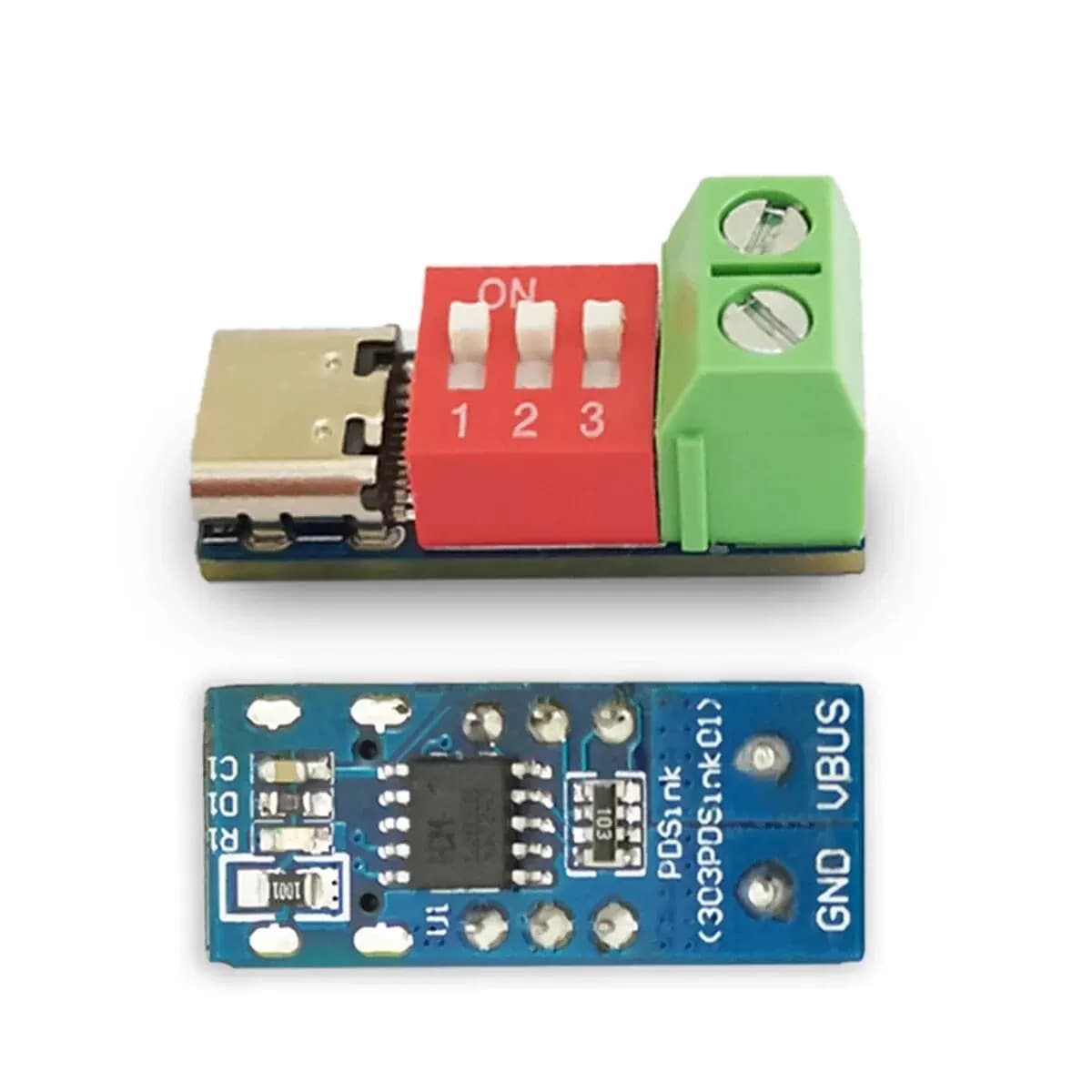 PDSink PD Decoy, QC PD Fast Charging Test Board with Adjustable Voltage 5~20V via DIP Switch