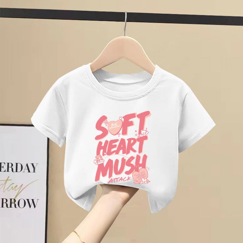 Girls' Short-Sleeve T-Shirt Summer 2026 New Children's Clothing for Older Kids Summer Half-Sleeve Children's Summer Outfit Trendy Top