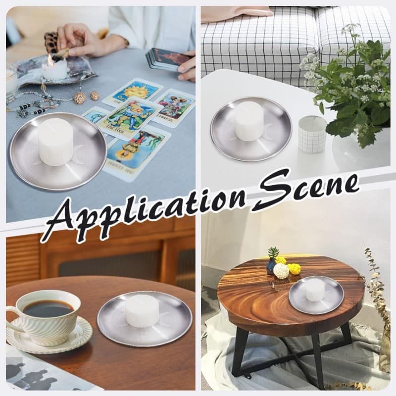 Multi-Style Metal Stainless Steel Candle Holder, Five-Pointed Star, Three-Phase Moon, Maida Xu Constellation Candle Holder, Herbal Tray Candle Holder, Incense Plate