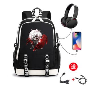Cross-border Tokyo Ghoul Anime Large Capacity Backpack Kaneki Ken Cartoon Travel Bag Notebook Men's Backpack