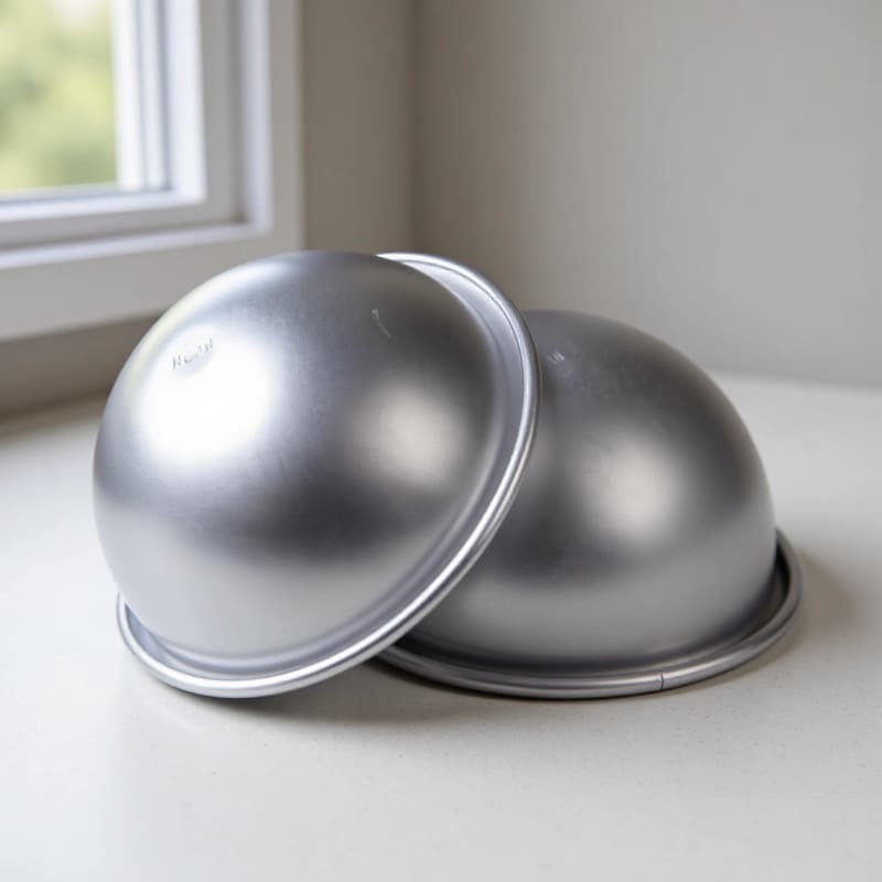 Half Round Cake Mold 7CM-8 Inch Half Round Cake Mold Shallow Half Round Mousse Mold Aluminum Round Cake Snow Skin Mochi Mold