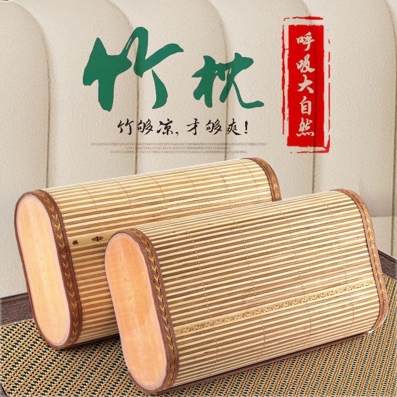 Cooling Pillow Summer Breathable Single Student Ice Cold Health Care Adult Cervical Protection Handmade Bamboo Woven Pillow No Hair Pulling