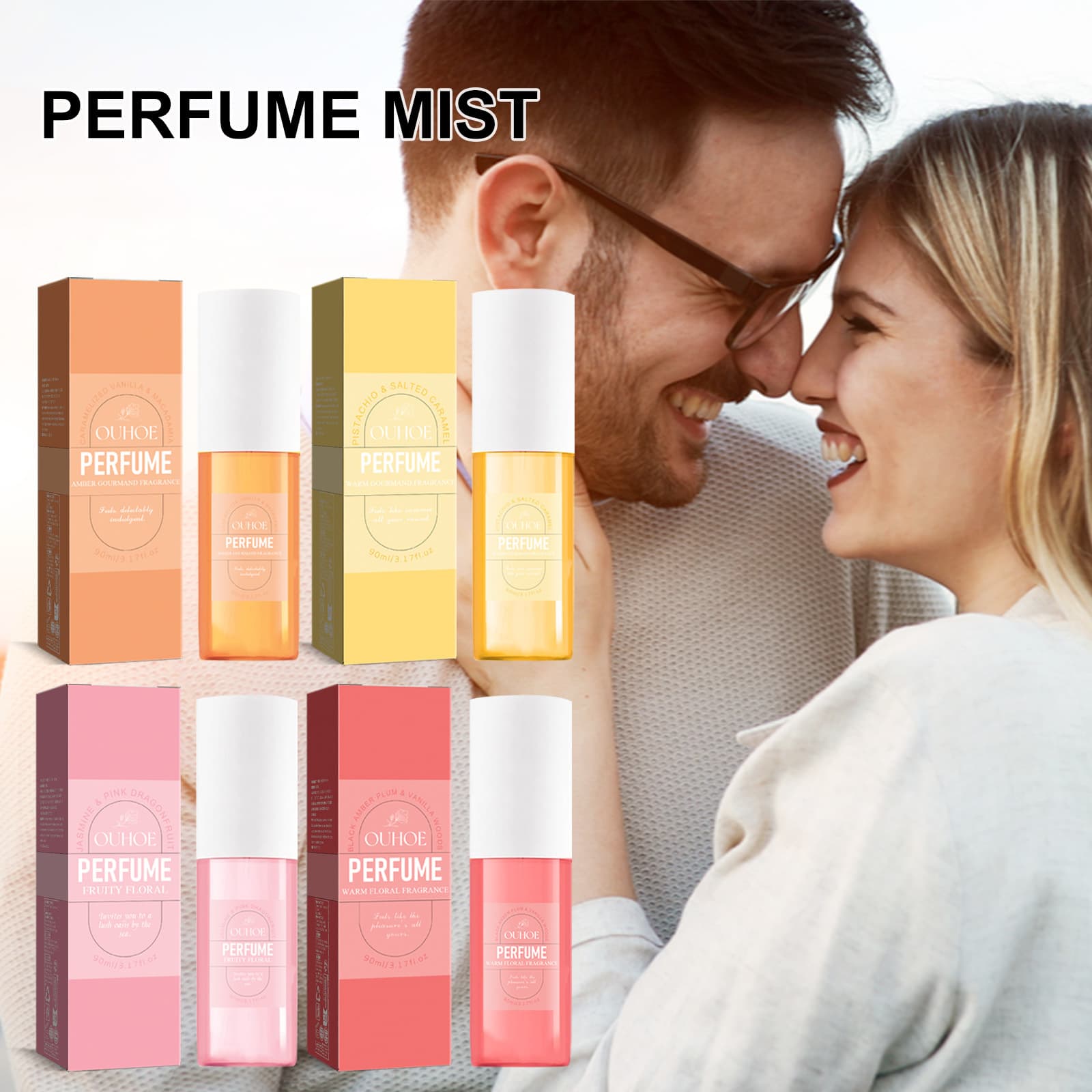 OUHOE Brazil Perfume Women's Date Fresh Natural Long-Lasting Floral Body Fragrance Spray