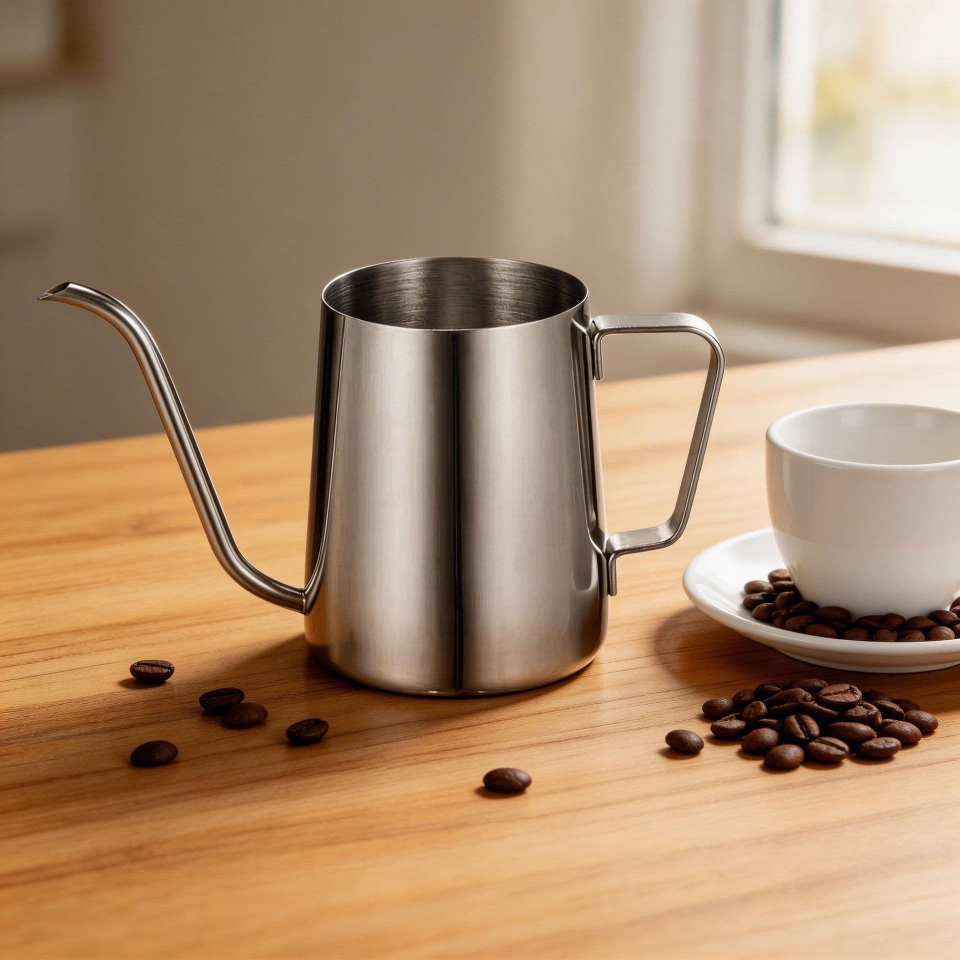 304 Stainless Steel Coffee Drip Pot, Hanging Ear Pot, Hand Pour Kettle, Hand Pour Cup, Thin Spout Kettle, Drip Style Long Spout Pot, Coffee Tools