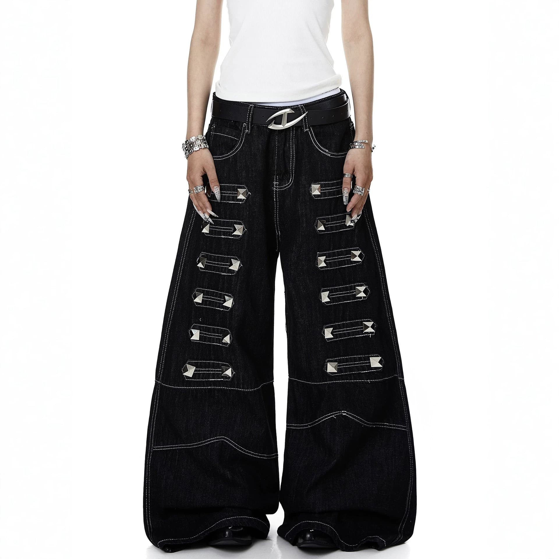 New Style Distressed Jeans for Men and Women, Trendy Versatile High-Waist Slimming Loose Fit Straight Wide-Leg Casual Long Pants