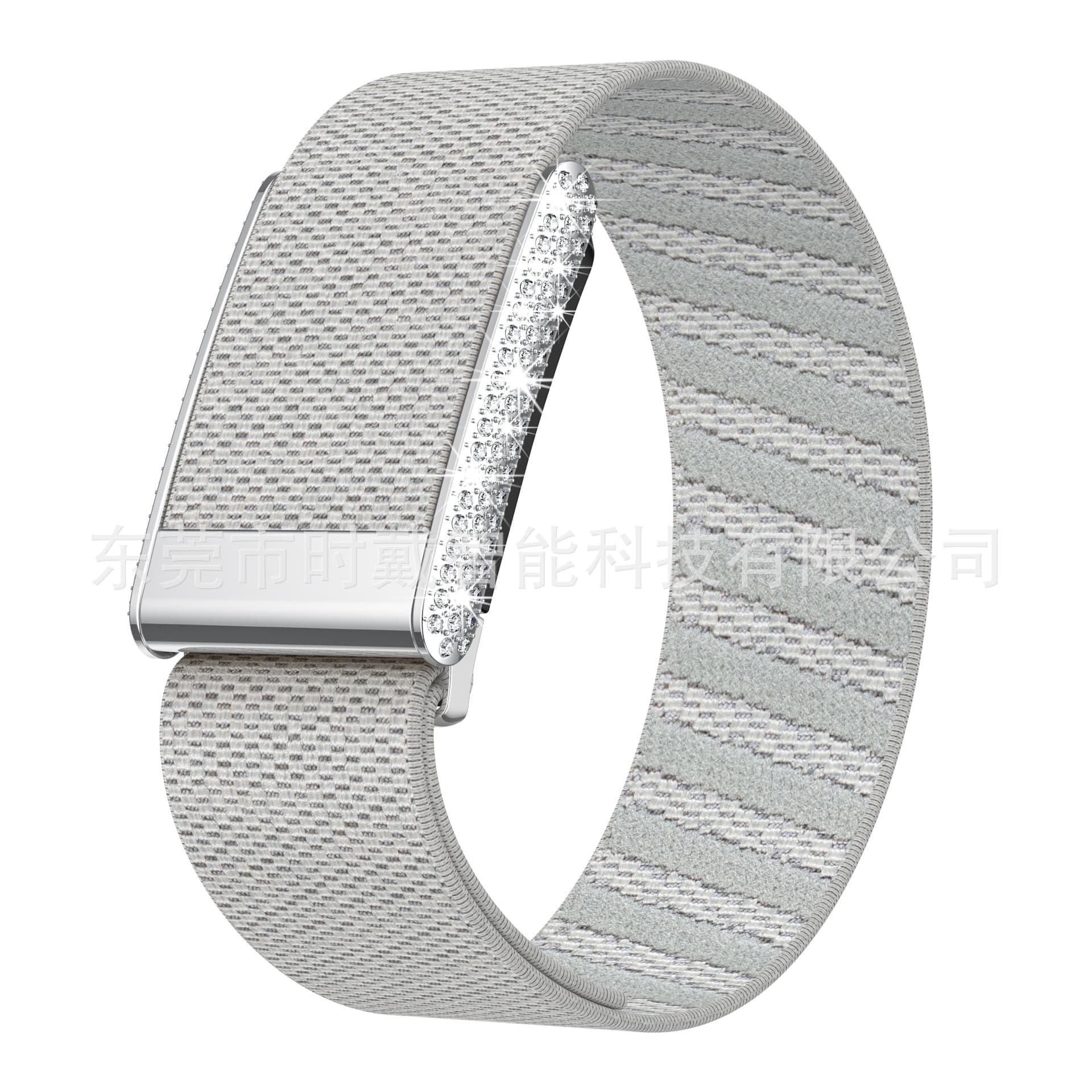 WHOOP Full Diamond Beaded Strap Compatible with WHOOP Single Row Diamond Wristband Nylon 5.0 Elastic Braided Strap