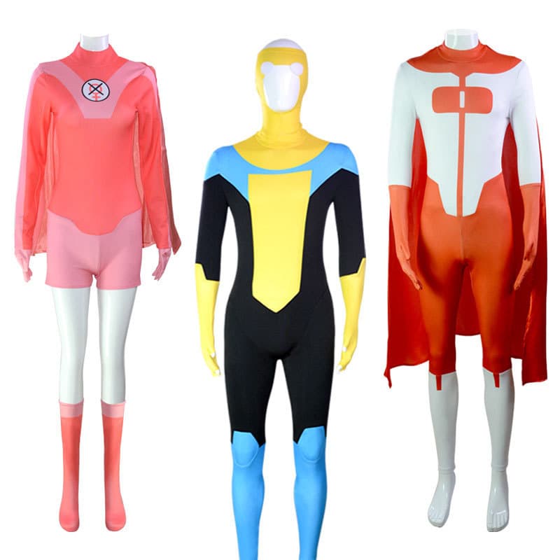 Invincible Cosplay Costume Bodysuit Hero Cape In Stock