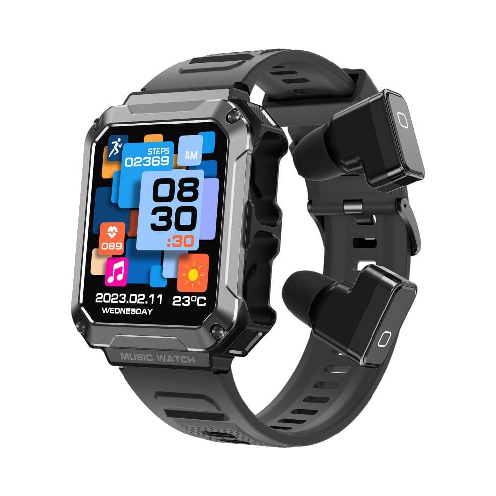 Cross-border T93 three-defense military Watch 4GB memory Bluetooth headset TWS dual-call large-screen smart watch three-in-one