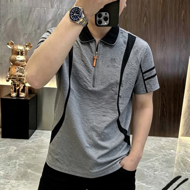 Taobao Ge 7225 2026 Men's Short Sleeve Polo Shirt Men's Light Luxury Short Sleeve T-Shirt Men's Top