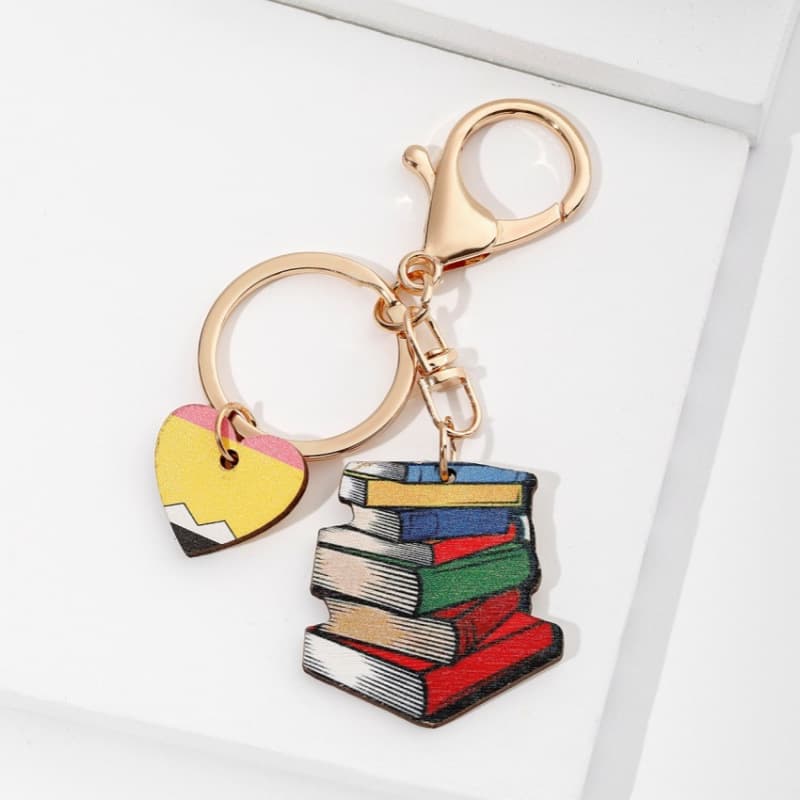 Hot-selling Teacher Rainbow Pencil Acrylic Keychain Graduation Gift for Teachers Creative Present