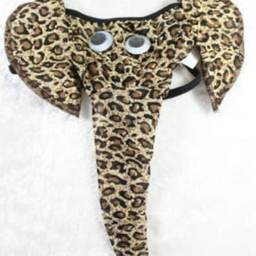 Men's Sexy Net Underwear Game Elephant Print Briefs T-Style Comfortable Innerwear Unique Design Chinese Brand AE Stock