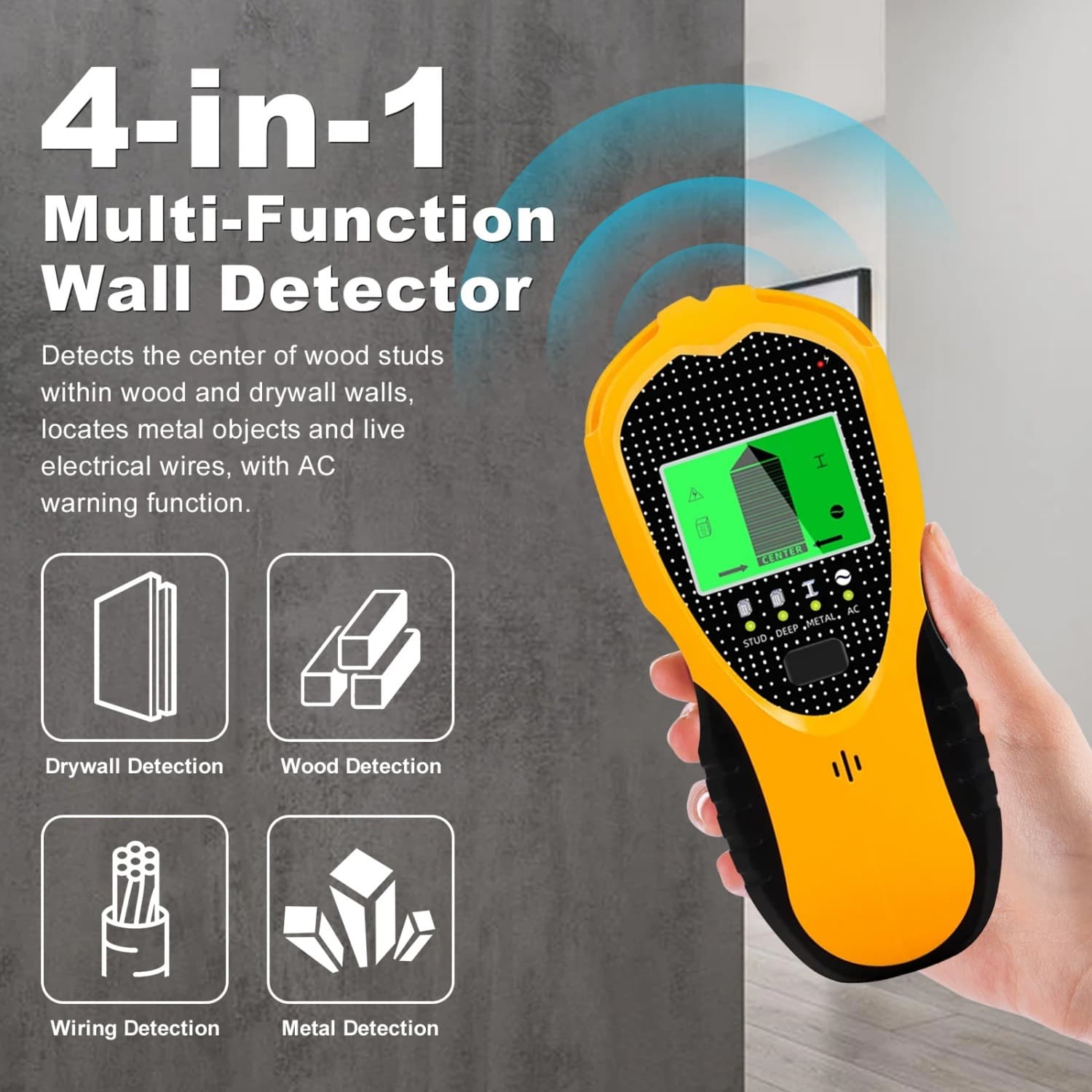 SH201 four-in-one multi-function wall detector wood wire metal detector LCD high-definition liquid crystal display