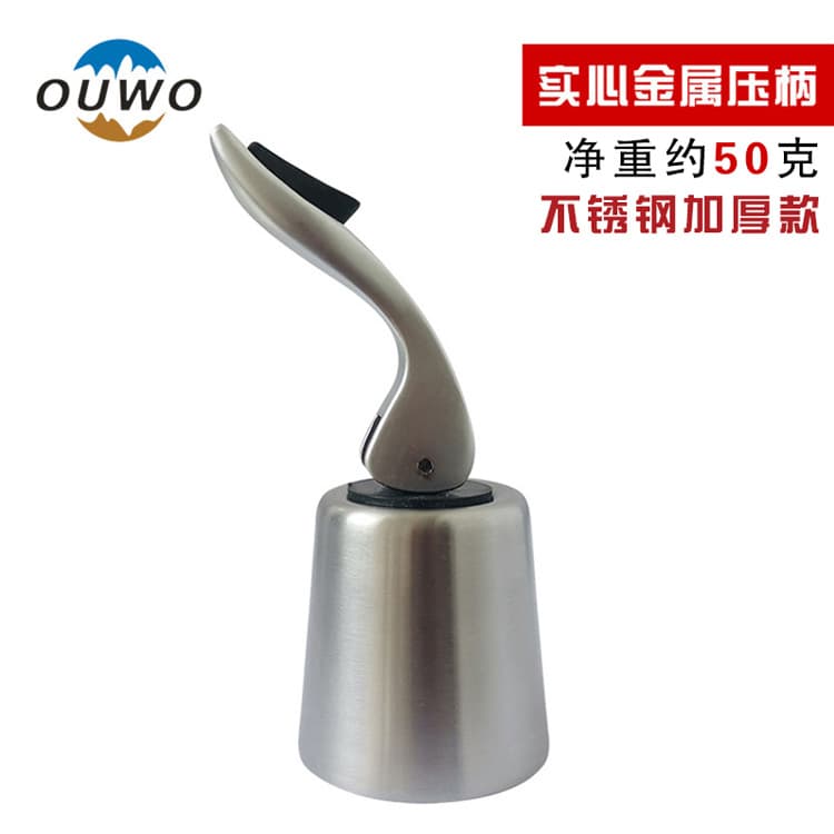 Factory Direct Thickened Stainless Steel Wine Stopper, Red Wine Bottle Stopper, Fresh-Keeping Metal Wine Stopper